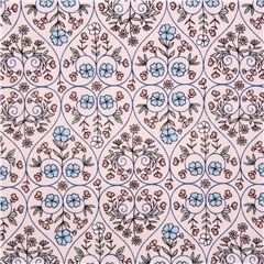 Tissu en coton rose au motif de treillis des curs et mini-fleurs Tissu par Michael Miller