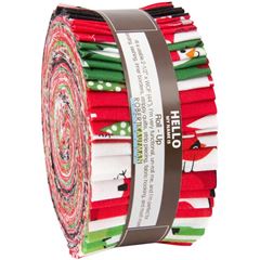 Rouleau de bandes de tissus Holiday Colorstory R. Kaufman, pingouins, bonhommes par Robert Kaufman