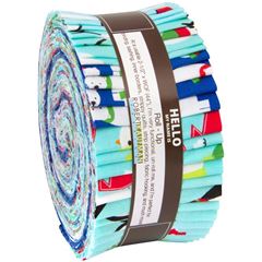 Rouleau de bandes de tissus Winter Colorstory, pingouins,animaux Tissu par Robert Kaufman