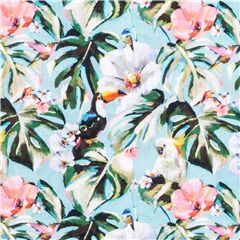 Toucan Peint Feuilles De Monstera Tissu par Stof France