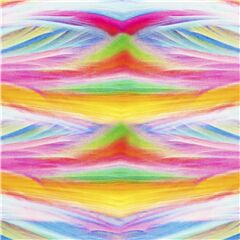 Tissu avec des rayures ondules arc-en-ciel, art abstrait Tissu par Timeless Treasures