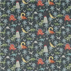 Tissu minky ultralarge vert avec des dinosaures Tissu par Dear Stella