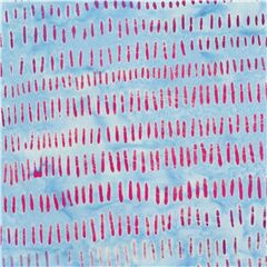 Tissu batik bleu clair ranges de tirets effet teint Tissu par Timeless Treasures