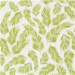Naturstoff grne Bltter Druck auf weiem Baumwollstoff USA Stoff von Timeless Treasures
