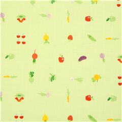 Tissu vert ple petits lgumes et fruits mignons et colors Tissu par Dear Stella
