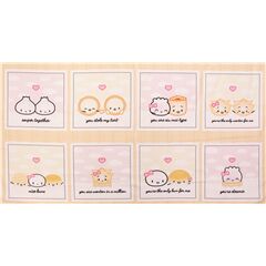 Tissu en coton  panneaux jeux de mots phrases en anglais dimsums Tissu par Michael Miller