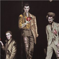 Forza Con Cervello Affascinanti Uomini Zombie Pin-Up Tessuto di Alexander Henry