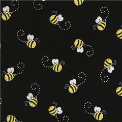 Insectes Mignons Abeilles Butinant Tissu