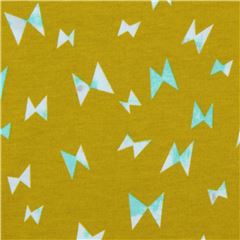 Tissu jersey Cotton and Steel jaune chartreuse avec des noeuds coupon (coupon)