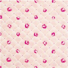 Tissu en coton rose points de treillis style couette avec des roses roses Tissu par Cosmo