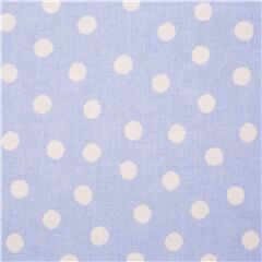 Tissu Chemise Japonais Bleu  Pois Duveteux Tissu par Japanese Indie