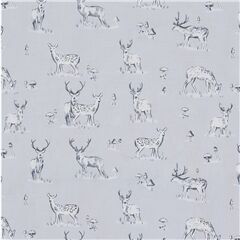 Chop It like Its Hot Grey Deer Mushrooms Fabric by Dear Stella