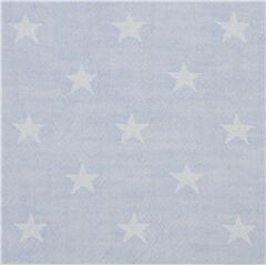 Tissu jacquard au fils teints bleu clair avec des toiles Tissu par Kokka