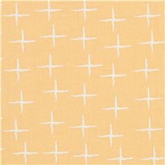 Tissu Moda Fabrics orange clair avec des croix Tissu par Japanese Indie