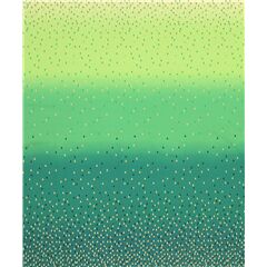Tissu vert dgrad avec des triangles, des dcorations or mtal Tissu par Michael Miller