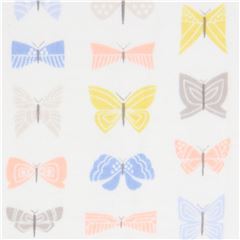 Tissu bio en jersey cru avec des papillons, Field Day Tissu par Cloud 9
