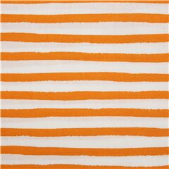 Rayures Ondules Peintes En Orange Tissu par Robert Kaufman