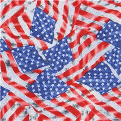 Tissu avec pleins de drapeaux amricains dans tous les sens Tissu par Sykel Enterprises