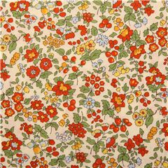 Orange Mini Simple Strawberries Fabric by Robert Kaufman - modeS4u