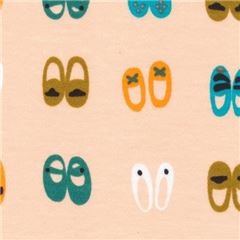 Tissu bio jersey pche avec d'adorables chaussons, Sidewalk Tissu par Cloud 9