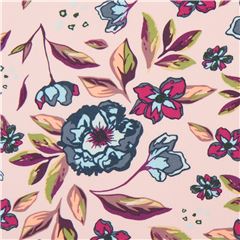 Tissu de courtepointe rtro pche avec des fleurs coupon (coupon)