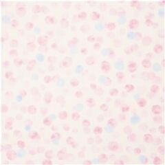 Tissu gaze en coton japonais avec des pois roses et bleus Tissu