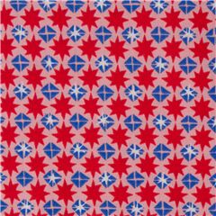 Tissu rose avec des toiles multicolores  motifs gomtriques Tissu par Liberty Fabrics
