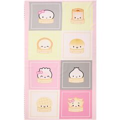 Tissu  panneaux en coton rose-jaune-gris paniers vapeur Tissu par Michael Miller