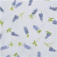 Tissu en coton Rovert Kaufman avec des fleurs de lavande violettes Tissu par Robert Kaufman