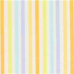 Rayure Fine Et troite Arc-En-Ciel Pastel Tissu par Japanese Indie