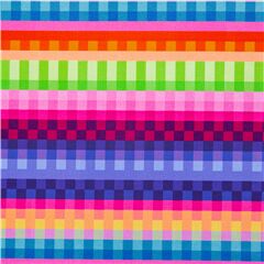 Tissu en coton amricain rayures multicolores style 8 bits Tissu par Michael Miller