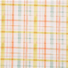 Carreaux Pastel Aquarelle Texturs Tissu par Dear Stella