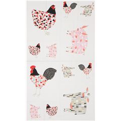 Tissu  panneaux Moda blanc avec des animaux Tissu par Japanese Indie