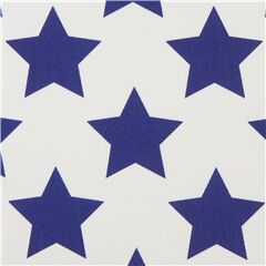 Tissu serg blanc avec des toiles bleu fonc Tissu par Kokka