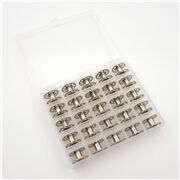 Caja de 25 canillas de metal clase 15A para máquina de coser 20mm x 11mm