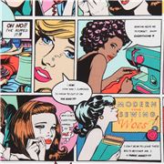 colorful comic strip fabric by Michael Miller - modeS4u