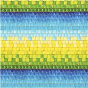 Tissu à carreaux bleu vert dégradé avec effet verre