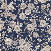 blue Michael Miller fabric Turkish Garden with flowers - modeS4u