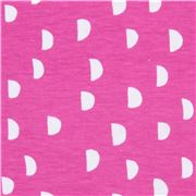 Tissu en jersey Cotton and Steel violet avec des demi-cercles, demi-lunes blancs