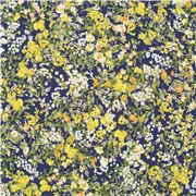 black flower fabric by Michael Miller yellow - modeS4u