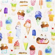 tela blanca de helados de colores dibujo esquemático