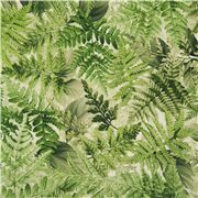 Light Floral Fantasy Tropical Ferm Foliage