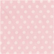 Toile à chemise japonaise en coton rose à pois avec des ronds couleur pêche