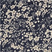 black fabric big colourful flowers Robert Kaufman - modeS4u