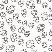 tessuto bianco cotone nuvole contorni neri Ritagli