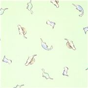 Pastel Mint Cute Tumbling Mini Dinosaurs