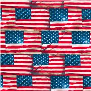 Tissu patriotique, drapeaux américains aux étoiles et rayures