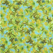 Delicate Illustrated Green Vines Rows Foliage Leaves Fabric by Cosmo -  modeS4u