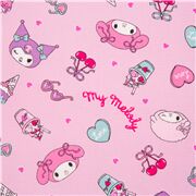 pink Hello Kitty cherry cute flower fabric - modeS4u