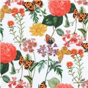 Fleurs Colorées Avec Papillons